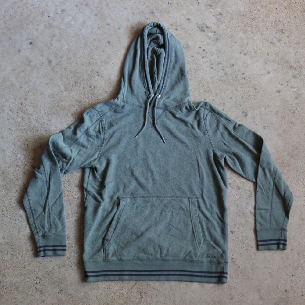 Abercrombie & Fitch Vintage Y2K Lightweight Rugby Hoodie Mens M Green Gray